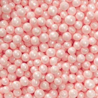 Picture of PINK SUGAR PEARLS 4MM EDIBLE SPRINKLES X 50G